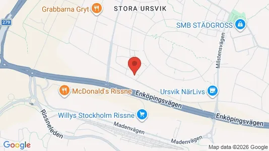Bostadsrätter till salu i Sundbyberg - kort over placeringen