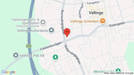 Bostadsrätter till salu i Vellinge - kort over placeringen