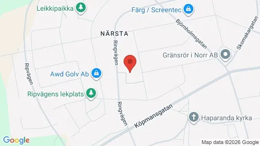Bostadsrätter till salu i Haparanda - kort over placeringen
