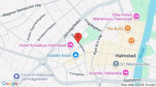 Lägenheter att hyra i Halmstad - kort over placeringen
