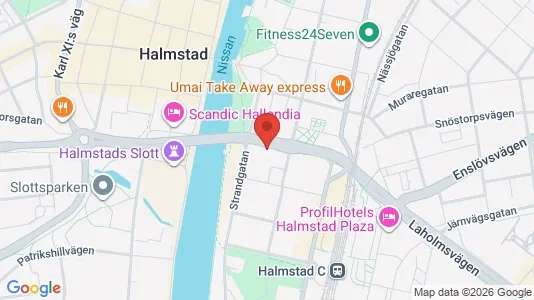Lägenheter att hyra i Halmstad - kort over placeringen