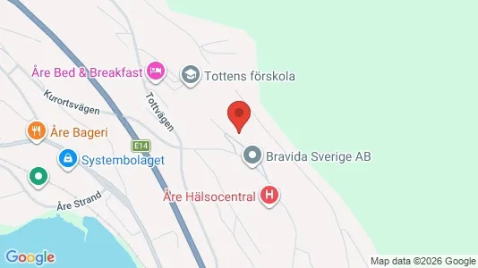 Lägenheter att hyra i Åre - kort over placeringen