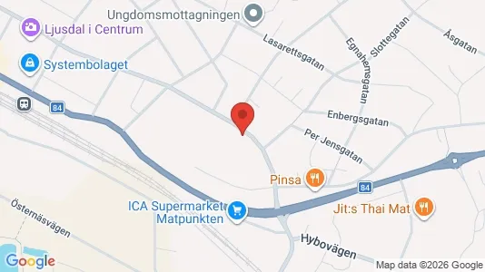 Lägenheter att hyra i Ljusdal - kort over placeringen