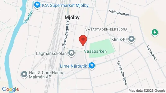 Bostadsrätter till salu i Mjölby - kort over placeringen