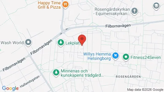 Bostadsrätter till salu i Helsingborg - kort over placeringen