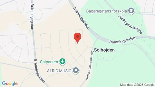 Bostadsrätter till salu i Habo - kort over placeringen