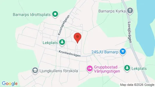 Radhus till salu i Jönköping - kort over placeringen