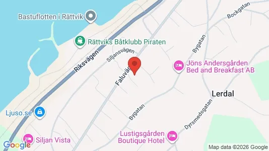 Bostadsrätter till salu i Rättvik - kort over placeringen