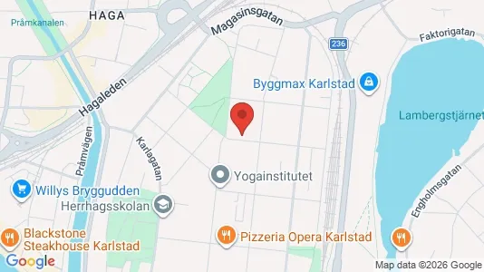 Bostadsrätter till salu i Karlstad - kort over placeringen