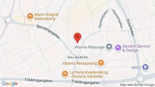 Bostadsrätter till salu i Västerås - kort over placeringen