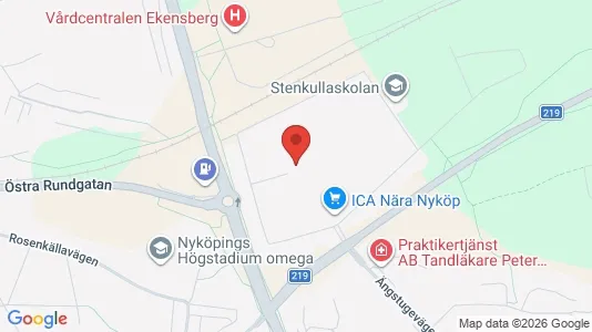 Bostadsrätter till salu i Nyköping - kort over placeringen