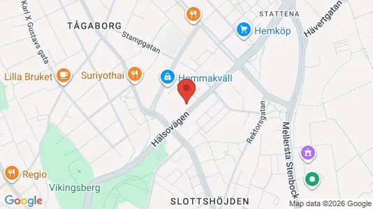 Bostadsrätter till salu i Helsingborg - kort over placeringen
