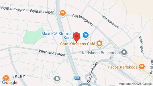 Bostadsrätter till salu i Karlskoga - kort over placeringen