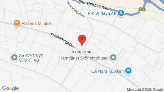 Bostadsrätter till salu i Sundsvall - kort over placeringen