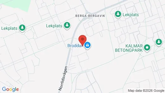 Bostadsrätter till salu i Kalmar - kort over placeringen