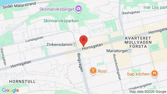 Lägenheter till salu i Södermalm - kort over placeringen