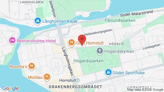 Bostadsrätter till salu i Södermalm - kort over placeringen