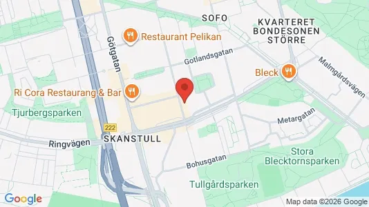 Bostadsrätter till salu i Södermalm - kort over placeringen