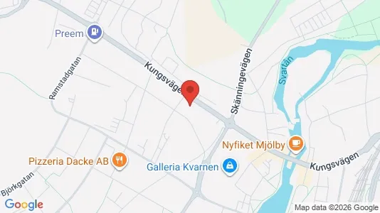 Bostadsrätter till salu i Mjölby - kort over placeringen