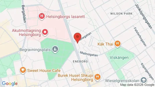 Bostadsrätter till salu i Helsingborg - kort over placeringen