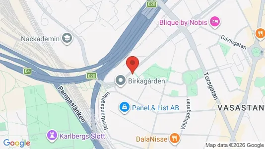 Bostadsrätter till salu i Vasastan - kort over placeringen