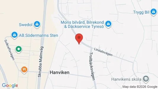 Bostadsrätter till salu i Tyresö - kort over placeringen