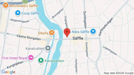 Bostadsrätter till salu i Säffle - kort over placeringen