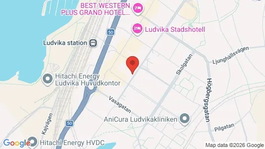 Bostadsrätter till salu i Ludvika - kort over placeringen