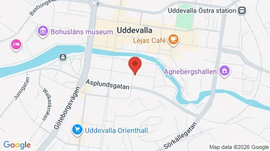 Bostadsrätter till salu i Uddevalla - kort over placeringen