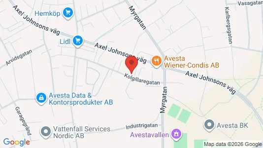 Bostadsrätter till salu i Avesta - kort over placeringen