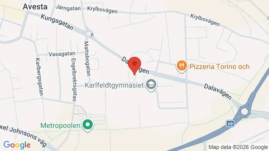 Bostadsrätter till salu i Avesta - kort over placeringen