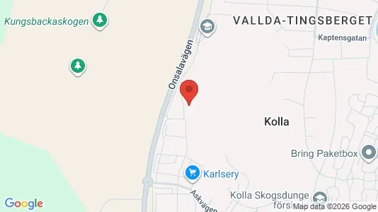 Bostadsrätter till salu i Kungsbacka - kort over placeringen