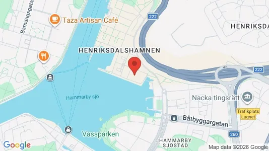 Bostadsrätter till salu i Hammarbyhamnen - kort over placeringen