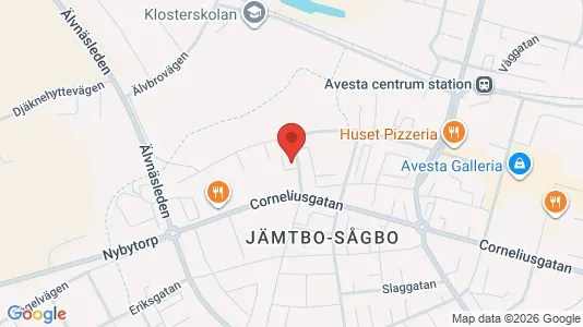 Bostadsrätter till salu i Avesta - kort over placeringen