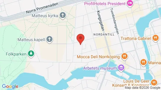 Bostadsrätter till salu i Norrköping - kort over placeringen