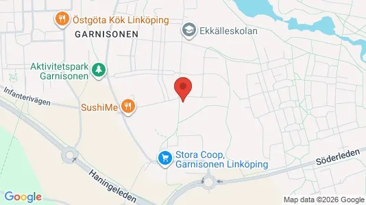 Bostadsrätter till salu i Linköping - kort over placeringen