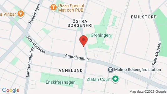 Bostadsrätter till salu i Malmö Centrum - kort over placeringen
