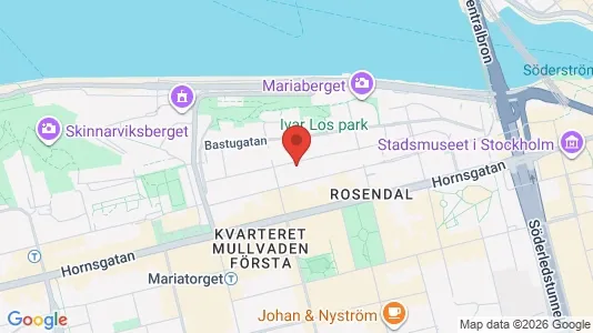 Bostadsrätter till salu i Södermalm - kort over placeringen