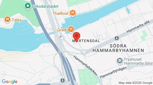 Lägenheter till salu i Hammarbyhamnen - kort over placeringen