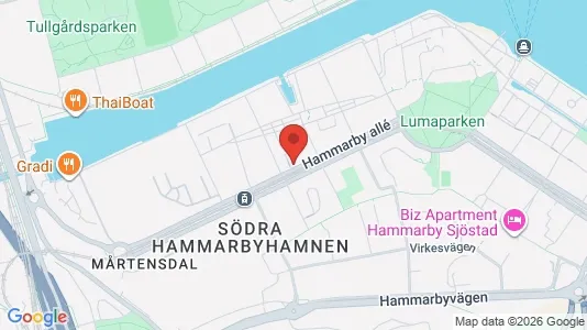 Lägenheter till salu i Hammarbyhamnen - kort over placeringen