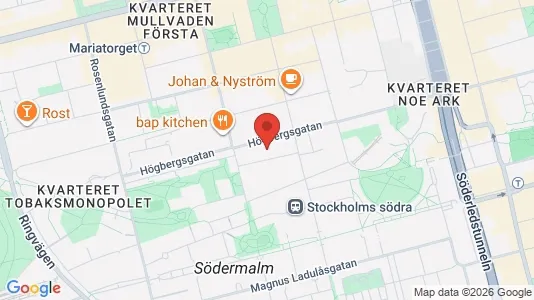 Lägenheter till salu i Södermalm - kort over placeringen
