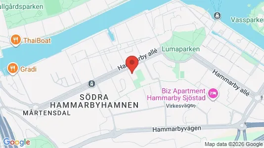Lägenheter till salu i Hammarbyhamnen - kort over placeringen