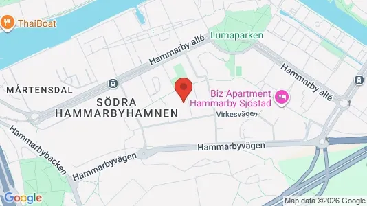 Lägenheter till salu i Hammarbyhamnen - kort over placeringen