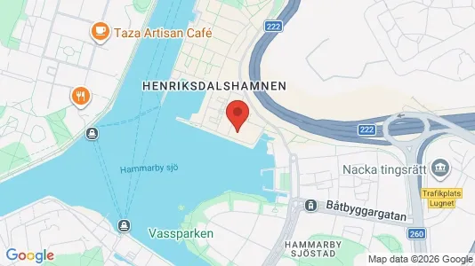 Lägenheter till salu i Hammarbyhamnen - kort over placeringen