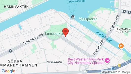 Lägenheter till salu i Hammarbyhamnen - kort over placeringen