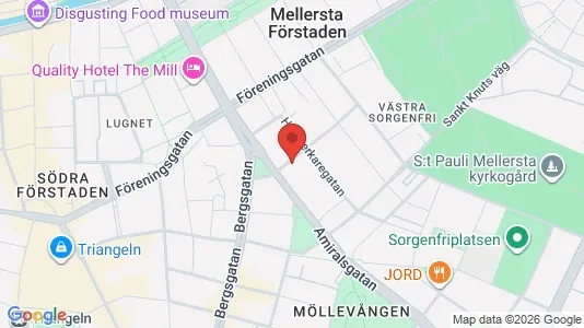 Lägenheter till salu i Malmö Centrum - kort over placeringen