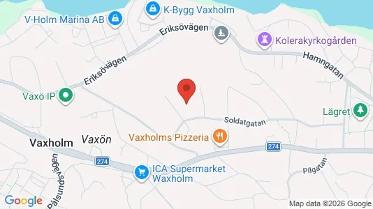 Lägenheter till salu i Vaxholm - kort over placeringen