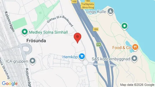 Lägenheter till salu i Solna - kort over placeringen
