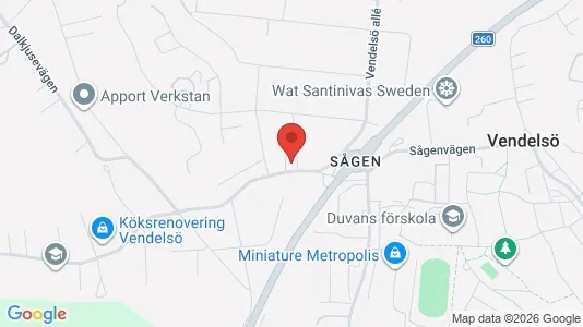 Lägenheter till salu i Haninge - kort over placeringen
