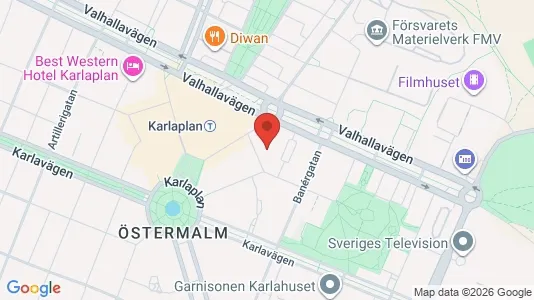 Lägenheter till salu i Östermalm - kort over placeringen